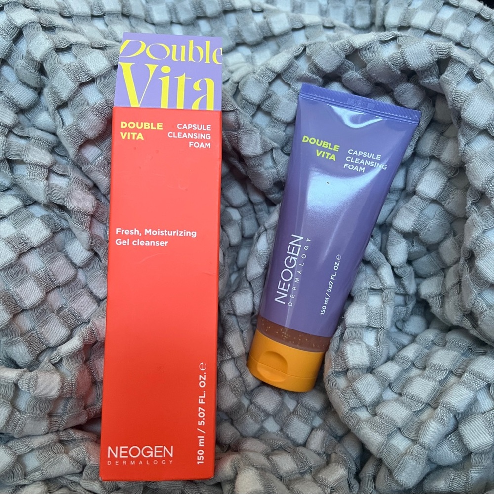 NEW Double Vita Capsule Cleansing Foam - For smooth and radiant skin.